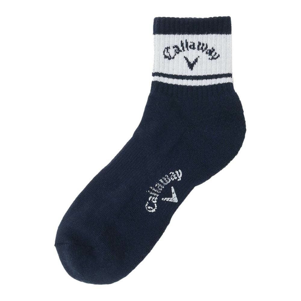 キャロウェイ Callaway　メンズ ショートソックス C25193103 1120 ネイビー　2025年モデル ネイビー