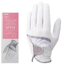キャロウェイ　STYLE WMS スタイル レディース ゴルフグローブ 25 JM ホワイト/グレー　2025年モデル