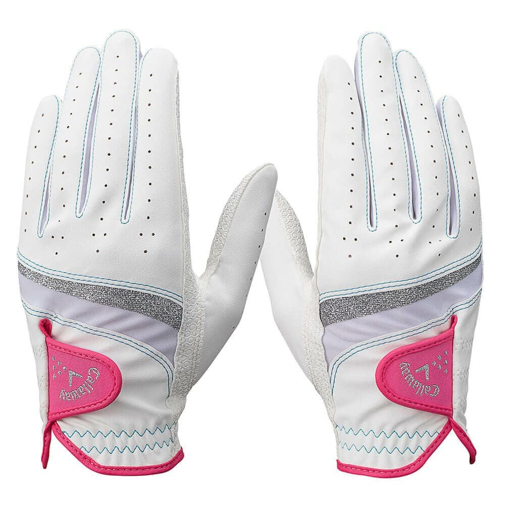 キャロウェイ　STYLE DUAL WMS スタイル デュアル 両手用 レディース ゴルフグローブ 25 JM ホワイト/ピンク　2025年モデル