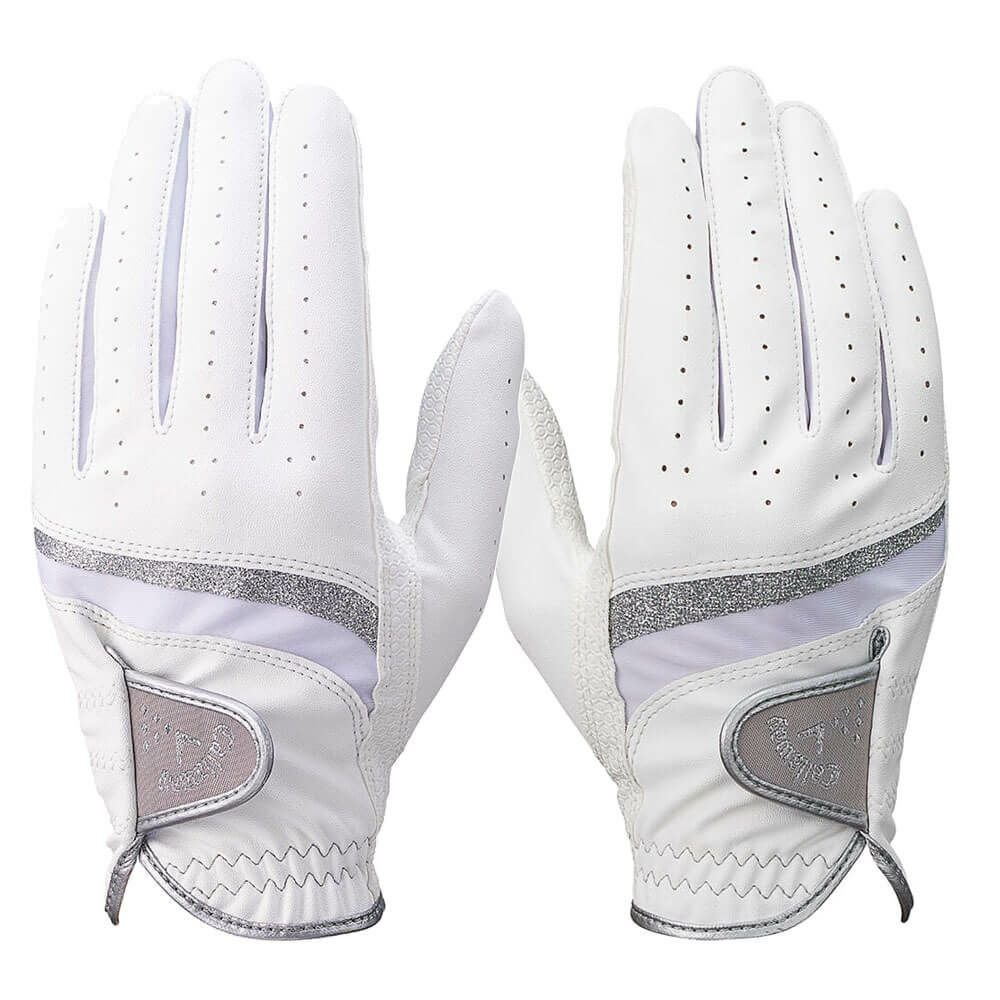 キャロウェイ　STYLE DUAL WMS スタイル デュアル 両手用 レディース ゴルフグローブ 25 JM ホワイト/グレー　2025年モデル