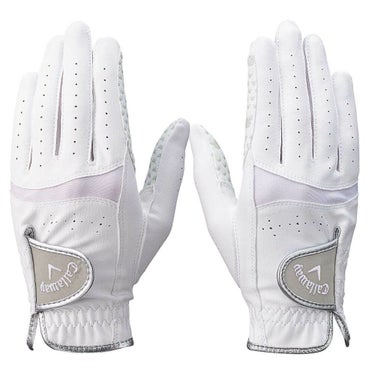キャロウェイ　HYPER GRIP DUAL WMS ハイパーグリップ デュアル 両手用 レディース ゴルフグローブ 25 JM ホワイト　2025年モデル