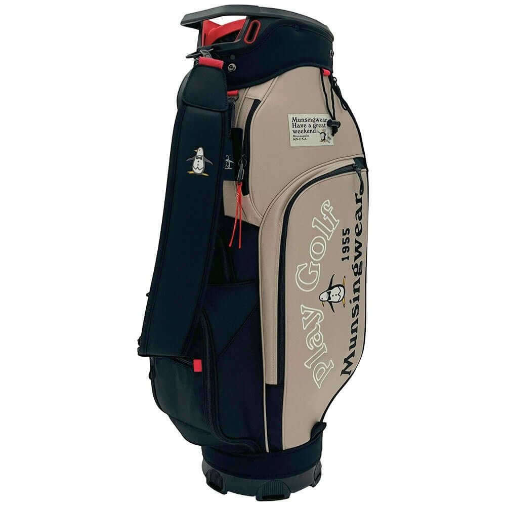 マンシングウェア Munsingwear　メンズ バイカラーリング キャディバッグ MG5SCB04M BG ベージュ　2025年モデル ベージュ 詳細1