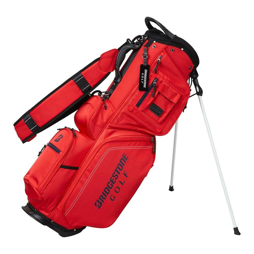 ブリヂストン 軽量 メンズ スタンドモデル キャディバッグ CB2525 RD レッド 2025年モデル