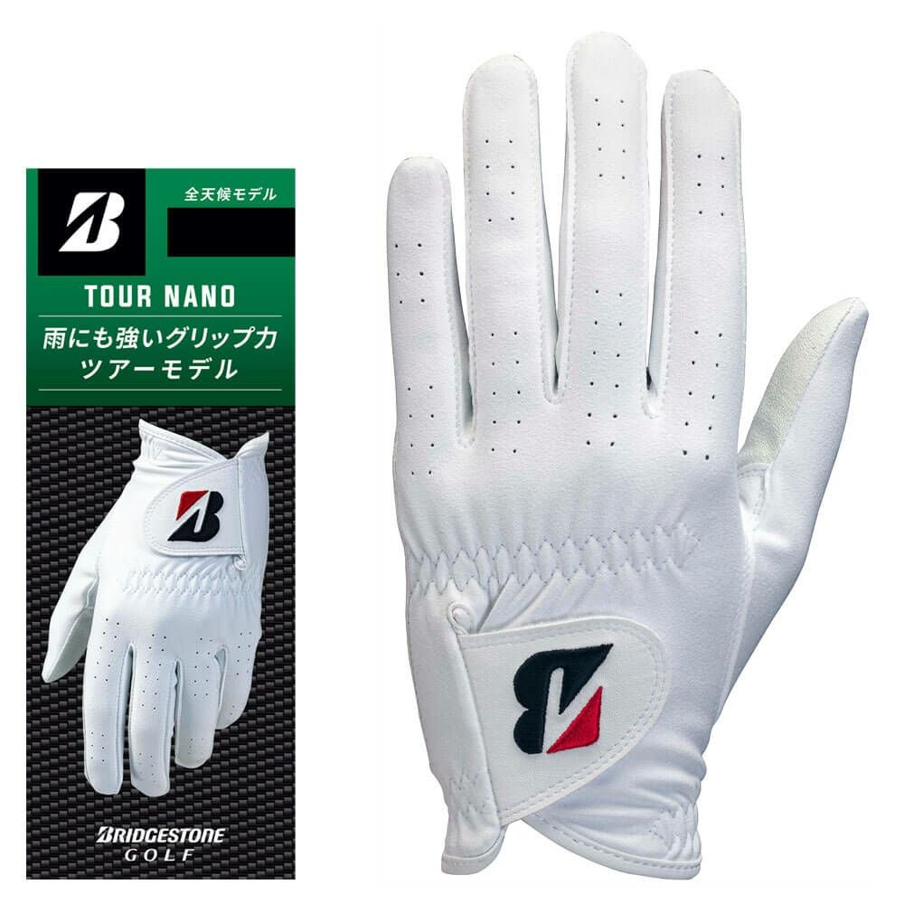 ブリヂストン TOUR NANO ツアーナノ ゴルフグローブ GL2509 WH ホワイト 2025年モデル