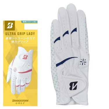 ブリヂストン　ULTRA GRIP LADY ウルトラグリップ レディ ゴルフグローブ GL25L1 WN ホワイト/ネイビー　2025年モデル