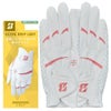 ブリヂストン　ULTRA GRIP LADY ウルトラグリップ レディ 両手用 ゴルフグローブ GL25L2 WP ホワイト/ピンク　2025年モデル
