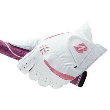 ブリヂストン　ULTRA GRIP LADY ウルトラグリップ レディ 両手用 ゴルフグローブ GL25L2 WP ホワイト/ピンク　2025年モデル 詳細2
