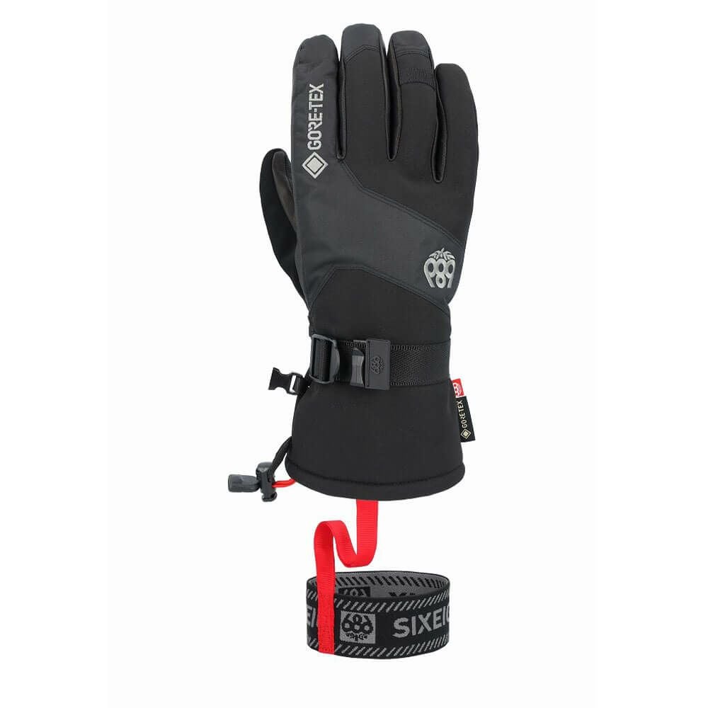 シックスエイトシックス 686　スキーグローブ ゴアテックス レザーライナー BLACK GORE-TEX LEATHER LINEAR GLOVE M4WNGLV140 2024-2025
