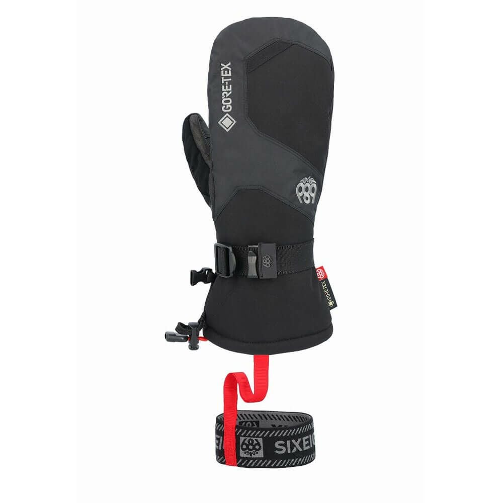 シックスエイトシックス 686　GORE-TEX LEATHER LINEAR MITT ゴアテックス レザーライナー ミトン BLACK　スキーグローブ 2024-2025