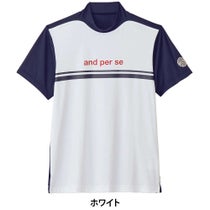 アンパスィ and per se　メンズ ショットスムーザー 半袖 モックネックシャツ AMS9535V4　2025年モデル