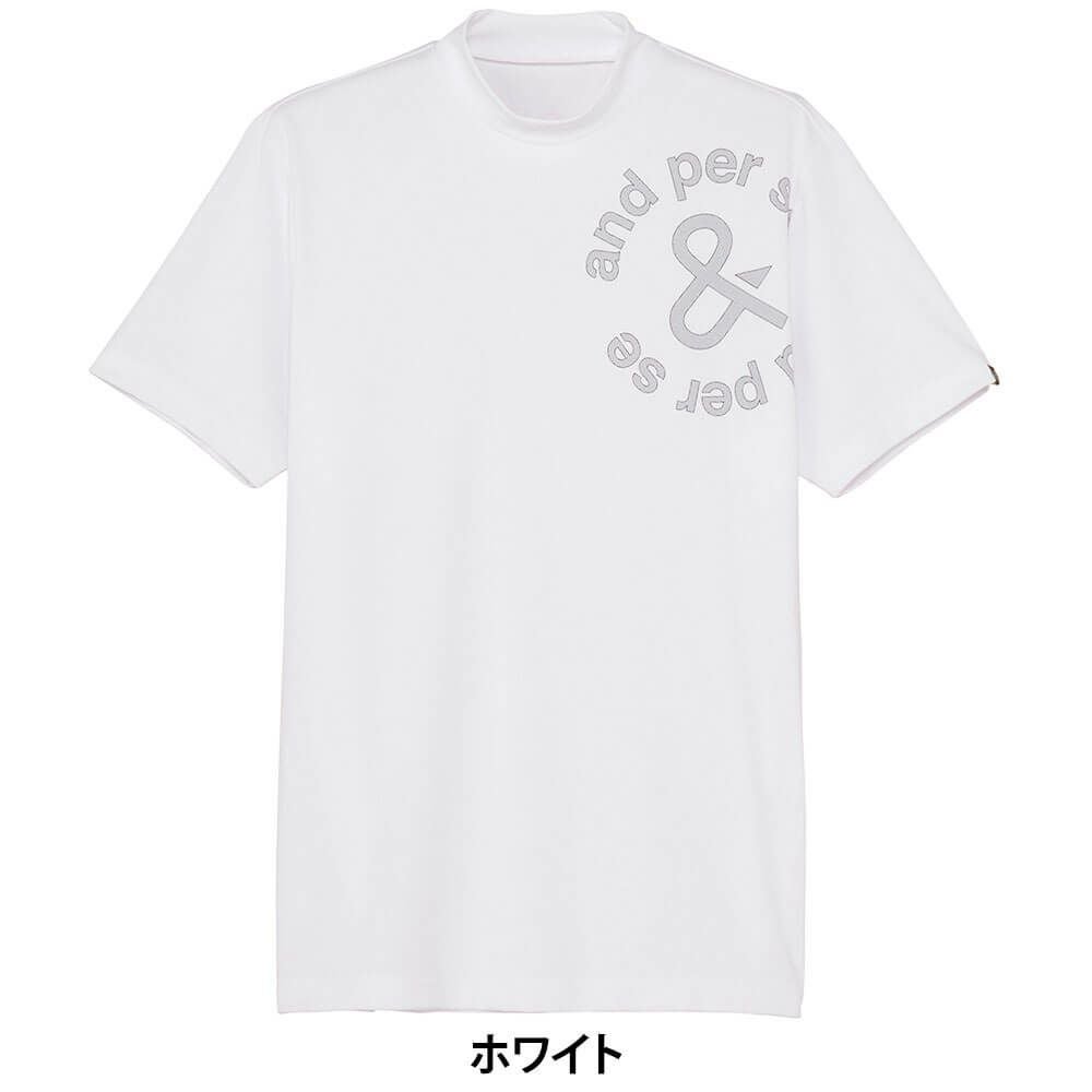 アンパスィ and per se　メンズ ソルケアハニカム 半袖 モックネックシャツ AMS9565V9　2025年モデル 詳細2