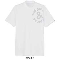 アンパスィ and per se　メンズ ソルケアハニカム 半袖 モックネックシャツ AMS9565V9　2025年モデル