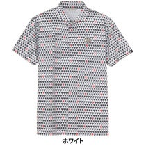 アンパスィ and per se　メンズ スイングドライプリンテッドピケ 半袖 ポロシャツ AMS9655X1　2025年モデル