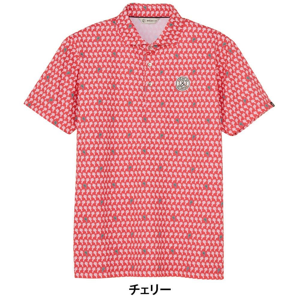 アンパスィ and per se　メンズ スイングドライプリンテッドピケ 半袖 ポロシャツ AMS9655X1　2025年モデル 詳細11