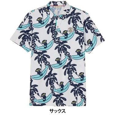 アンパスィ and per se　メンズ プリンテッドSD3Dワッフル 半袖 ポロシャツ AMS9665X3　2025年モデル 詳細2