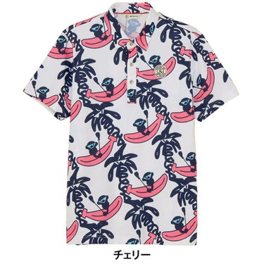 アンパスィ and per se　メンズ プリンテッドSD3Dワッフル 半袖 ポロシャツ AMS9665X3　2025年モデル 詳細3