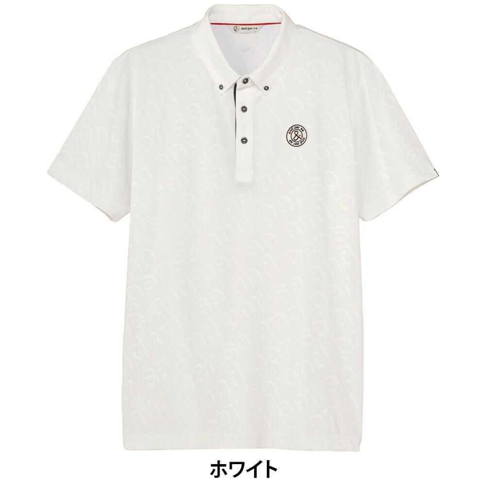 アンパスィ and per se メンズ スイングドライエンボスワッフル ボタン