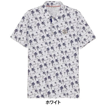 アンパスィ and per se　メンズ ソルケアプリンテッド 半袖 スキッパー ポロシャツ AMS9685X9　2025年モデル 詳細2