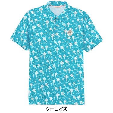 アンパスィ and per se　メンズ ソルケアプリンテッド 半袖 スキッパー ポロシャツ AMS9685X9　2025年モデル 詳細4