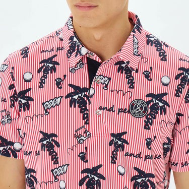 アンパスィ and per se　メンズ ソルケアプリンテッド 半袖 ポロシャツ AMS9725X4　2025年モデル 詳細7