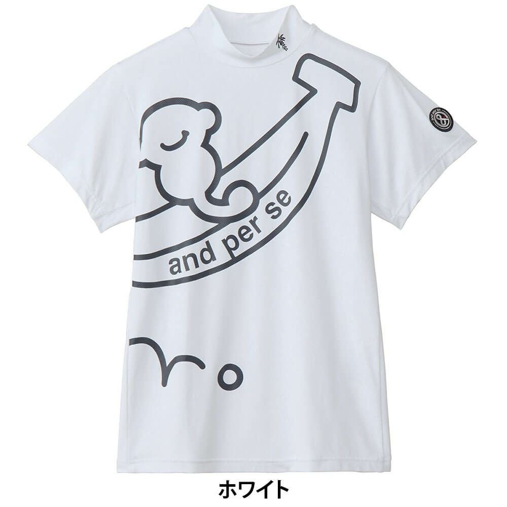 アンパスィ and per se　レディース ショットスムーザー 半袖 モックネックシャツ AFS9535V4　2025年モデル 詳細2