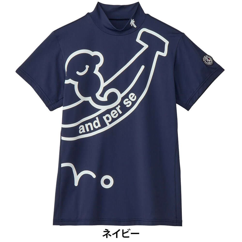 アンパスィ and per se　レディース ショットスムーザー 半袖 モックネックシャツ AFS9535V4　2025年モデル 詳細3