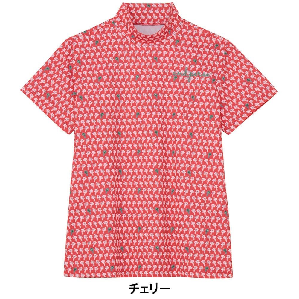 アンパスィ and per se　レディース スイングドライプリンテッド 半袖 モックネックシャツ AFS9555X1　2025年モデル 詳細10