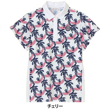 アンパスィ and per se　レディース プリンテッドワッフルSD3Dワッフル 半袖 ポロシャツ AFS9665X3　2025年モデル 詳細3