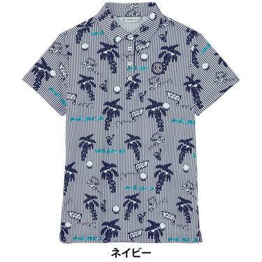 アンパスィ and per se　レディース ソルケアプリンテッド 半袖 ポロシャツ AFS9685X4　2025年モデル 詳細2