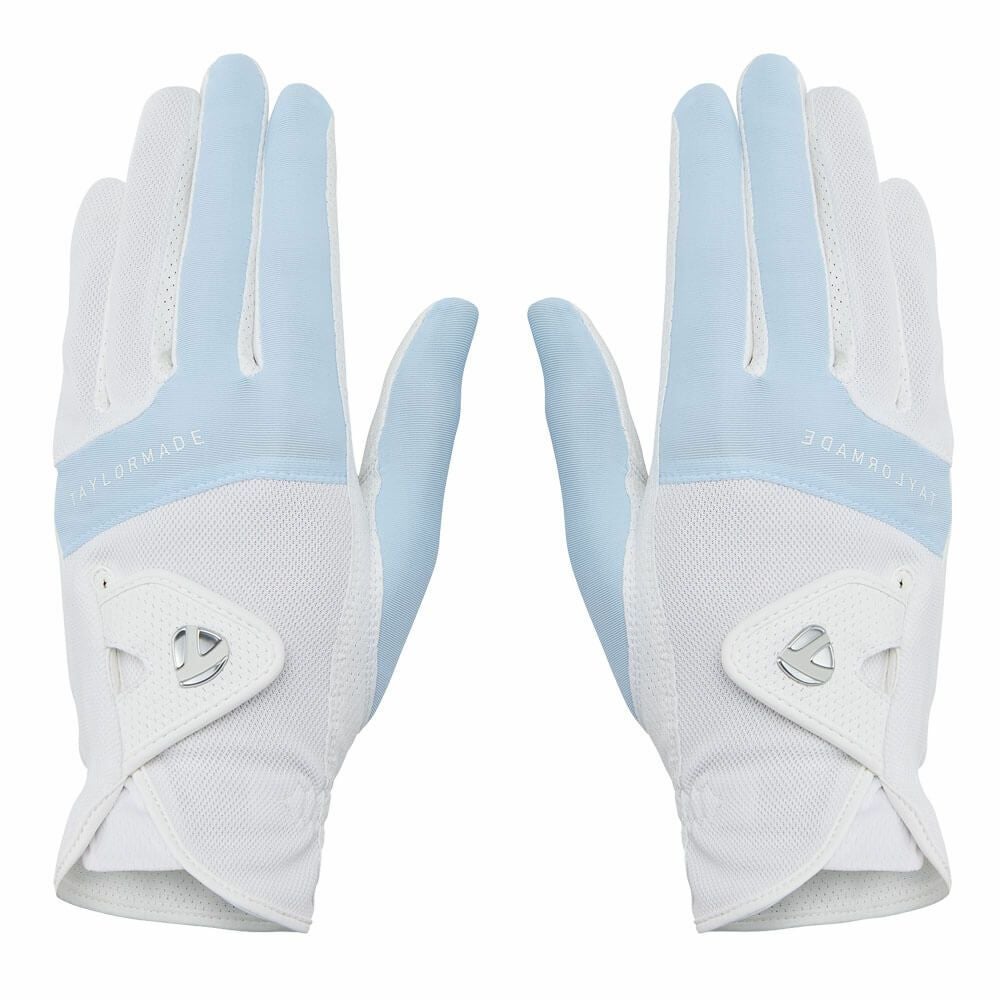テーラーメイド　T-ICE LADY PAIR Tアイス 3.0 ペア 両手用 レディース ゴルフグローブ UN808 M13747 ホワイト/ライトブルー　2025年モデル 詳細1