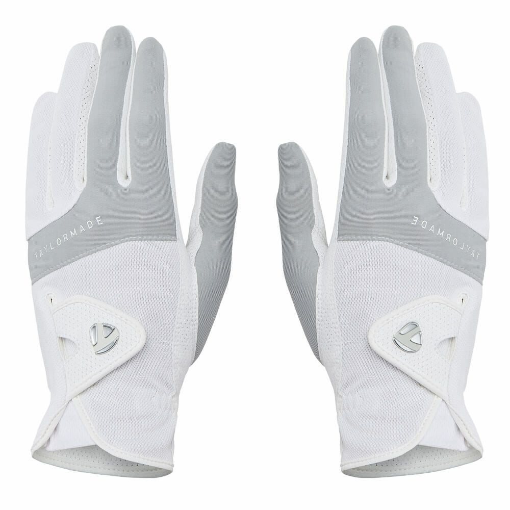 テーラーメイド　T-ICE LADY PAIR Tアイス 3.0 ペア 両手用 レディース ゴルフグローブ UN808 M13749 ホワイト/シルバー　2025年モデル 詳細1