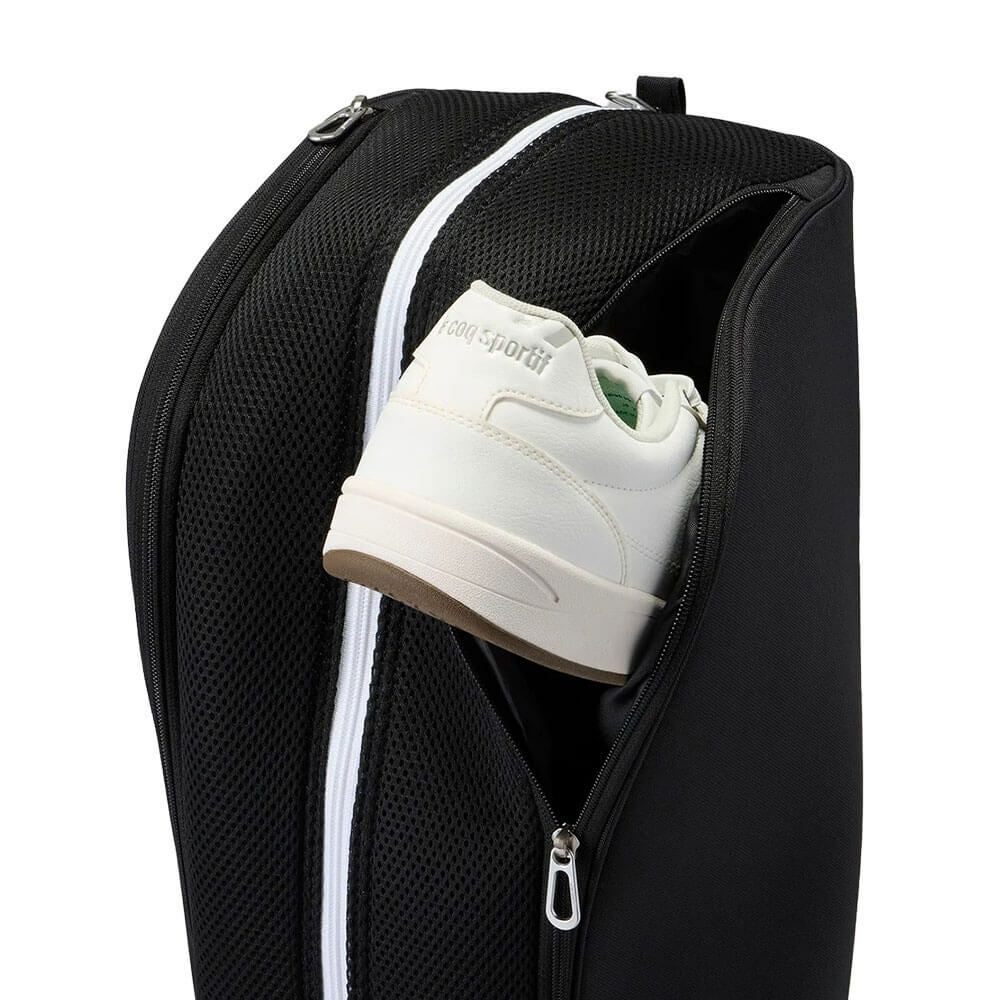 ルコック Le coq sportif　メンズ シューズ収納フード キャディバッグ LG5SCB05M BR ブラック×レッド　2025年モデル 詳細4