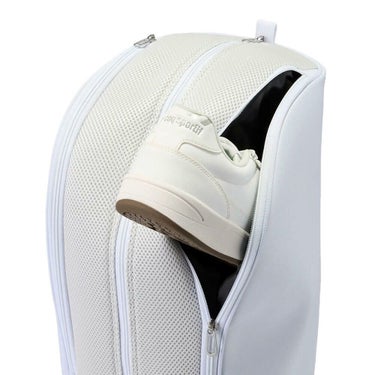 ルコック Le coq sportif　メンズ シューズ収納フード キャディバッグ LG5SCB05M WN ホワイト×ネイビー　2025年モデル 詳細4