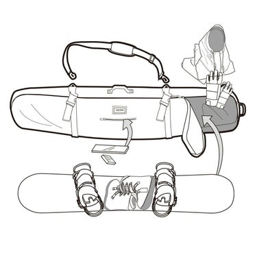 エビス eb's　BOARD PACK ボードパック DARK CAMO　スキー スノーボードケース 2025-2026 詳細4