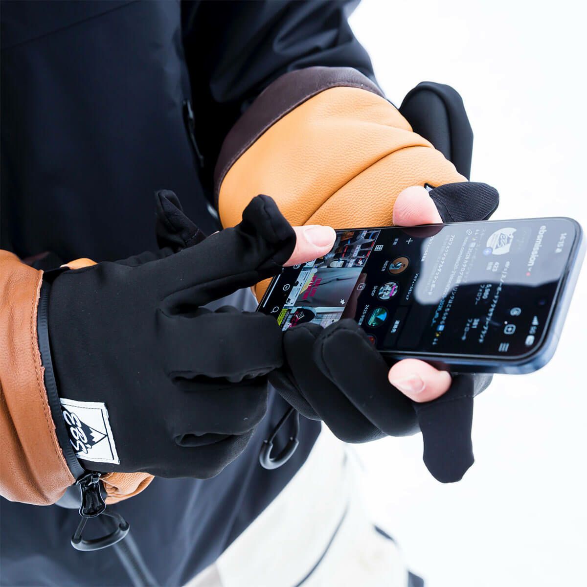 エビス eb's ARMA ZIP アルマジップ BEIGE スキーグローブ 2025-2026