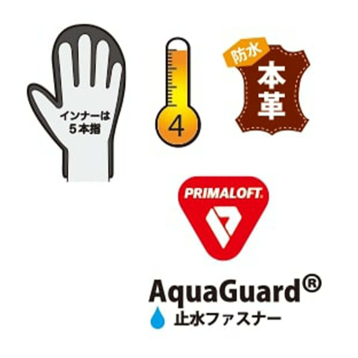 エビス eb's　ARMA ZIP アルマジップ BEIGE スキーグローブ 2025-2026 詳細8