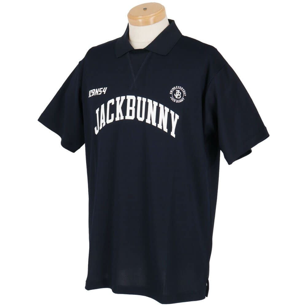 ジャックバニー Jack Bunny!!　メンズ ロゴプリント メッシュダブルフェイス 半袖 ポロシャツ 262-5160523　2025年モデル 詳細4