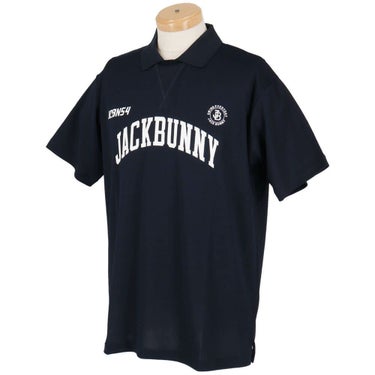 ジャックバニー Jack Bunny!!　メンズ ロゴプリント メッシュダブルフェイス 半袖 ポロシャツ 262-5160523　2025年モデル 詳細4