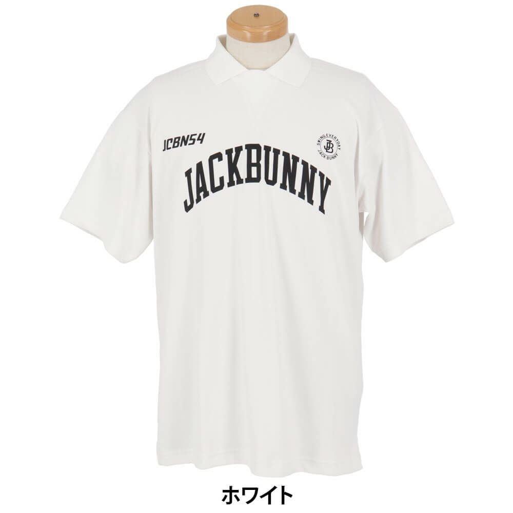 ジャックバニー Jack Bunny!!　メンズ ロゴプリント メッシュダブルフェイス 半袖 ポロシャツ 262-5160523　2025年モデル 詳細5