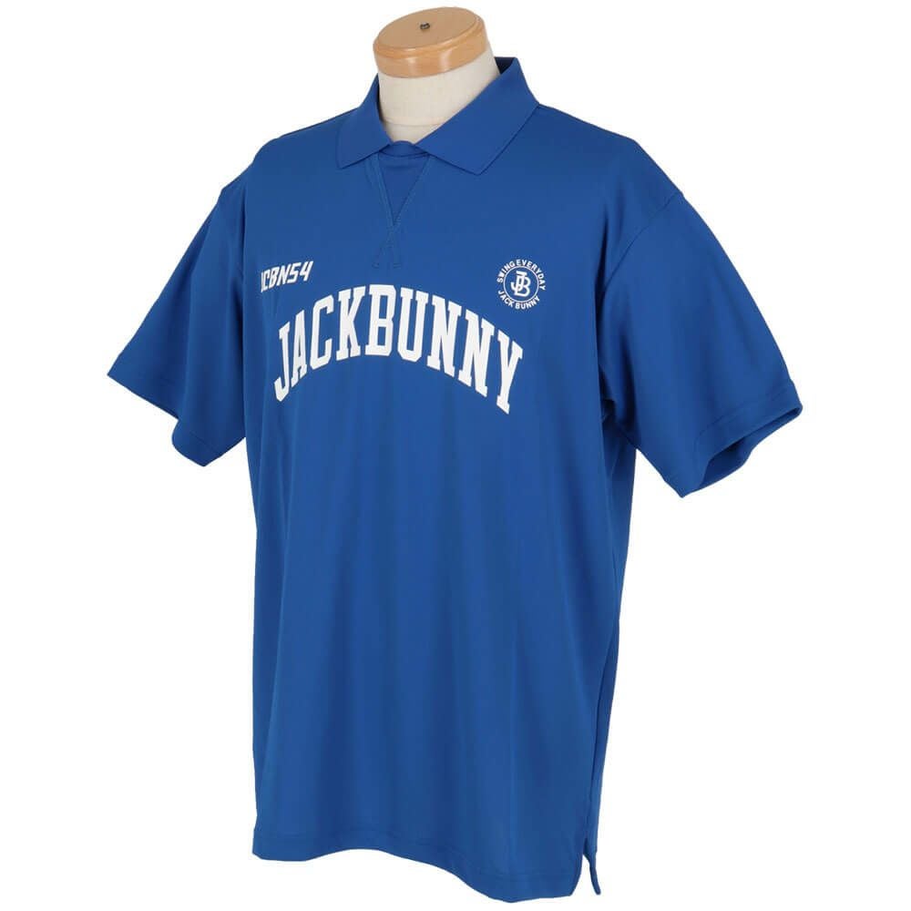 JacBunny!!ゴルフウエア半袖トップス ジャックバニー Jack Bunny!! メンズ ロゴプリント メッシュダブル