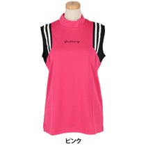 ジャックバニー Jack Bunny!!　レディース ラインデザイン 鹿の子 ノースリーブ モックネックシャツ 263-5167528　2025年モデル