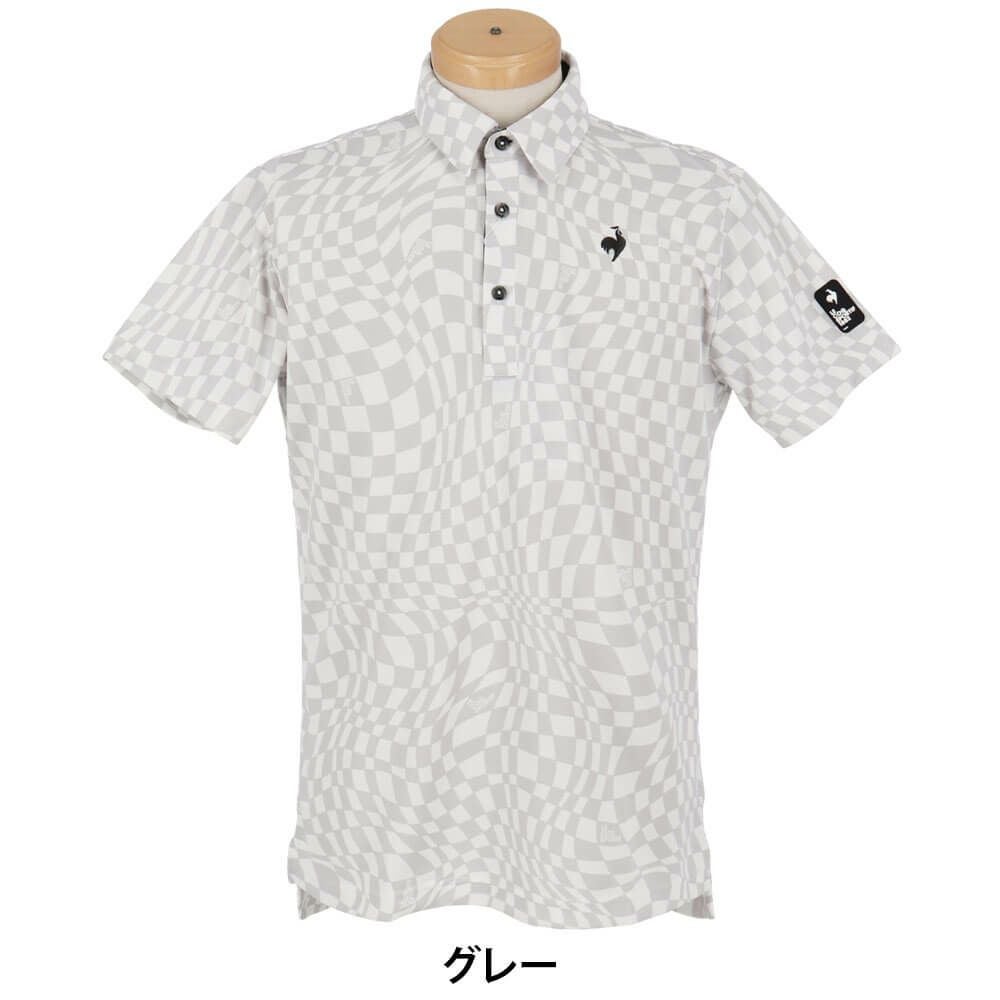 ルコック Le coq sportif　メンズ ロゴデザイン VICHY柄 半袖 ポロシャツ LG5SHS01M　2025年モデル 詳細10