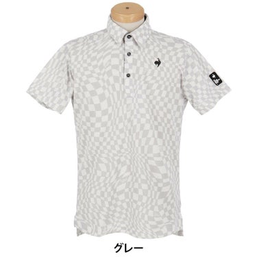 ルコック Le coq sportif　メンズ ロゴデザイン VICHY柄 半袖 ポロシャツ LG5SHS01M　2025年モデル 詳細10