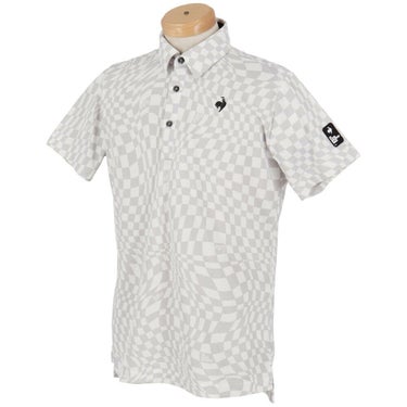 ルコック Le coq sportif　メンズ ロゴデザイン VICHY柄 半袖 ポロシャツ LG5SHS01M　2025年モデル 詳細12