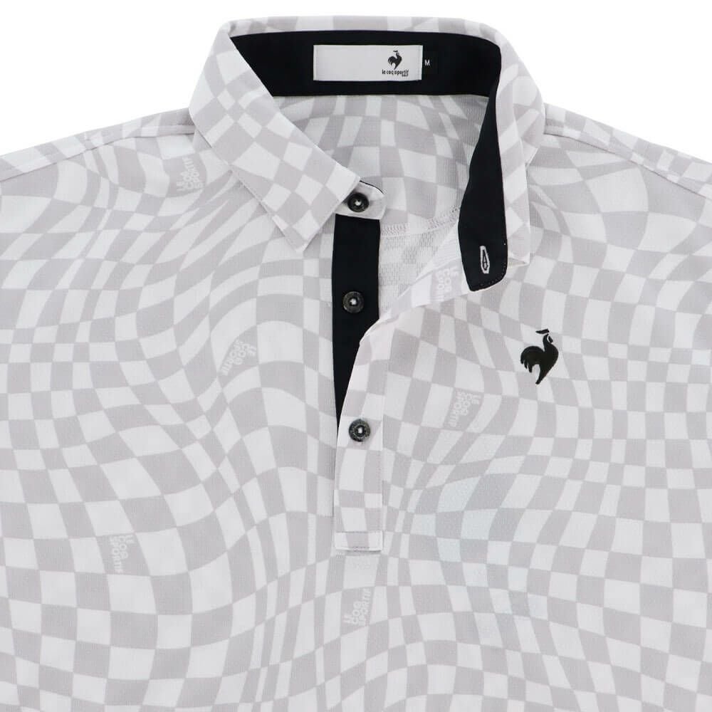 ルコック Le coq sportif　メンズ ロゴデザイン VICHY柄 半袖 ポロシャツ LG5SHS01M　2025年モデル 詳細13