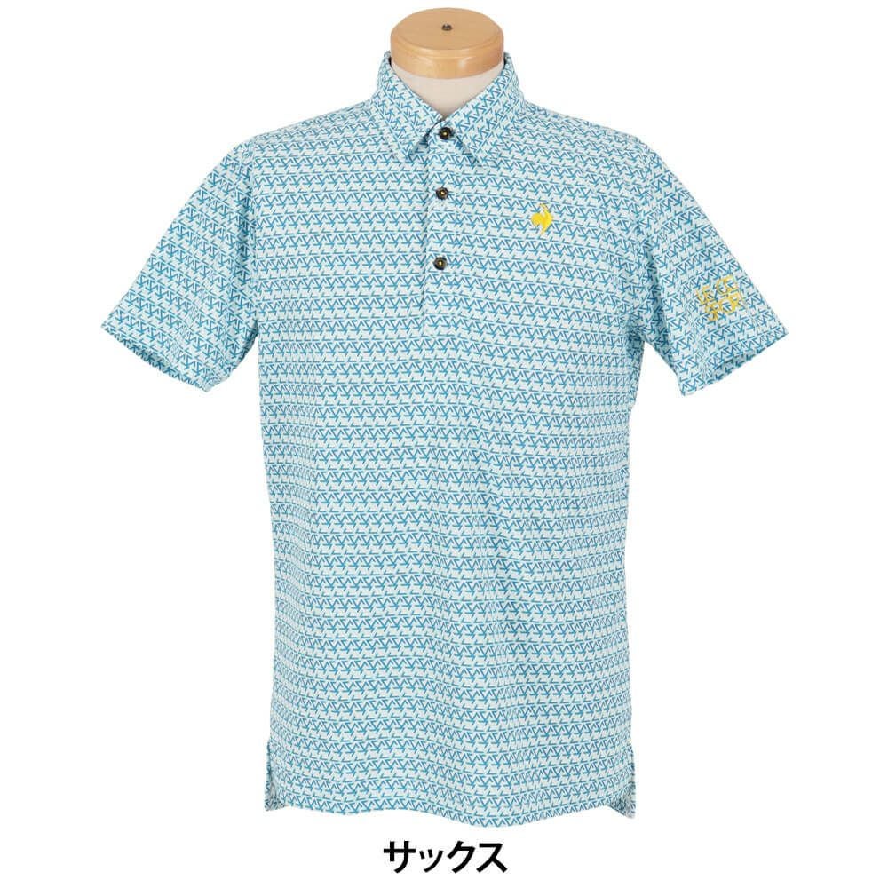 ルコック Le coq sportif メンズ トライアングル小柄 半袖 ポロシャツ
