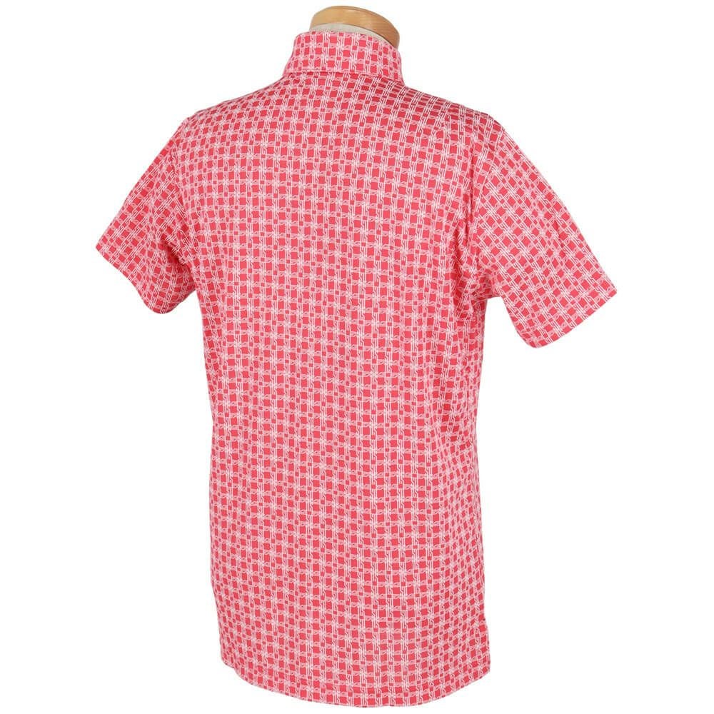 ルコック Le coq sportif　メンズ ロゴ刺繍 モノグラム柄 ジャガード 半袖 ポロシャツ LG5SHS14M　2025年モデル 詳細9