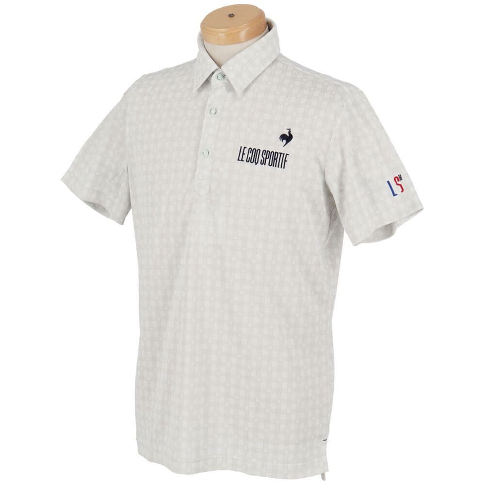 ルコック Le coq sportif　メンズ ロゴ刺繍 モノグラム柄 ジャガード 半袖 ポロシャツ LG5SHS14M　2025年モデル 詳細13
