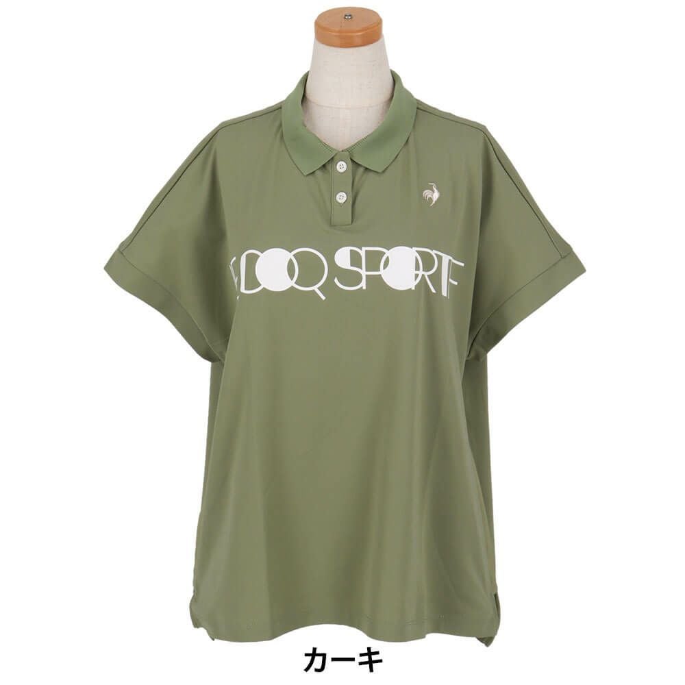 ゴルフ RUFFLOG ゴルフウェア 半袖ポロシャツ カーキ