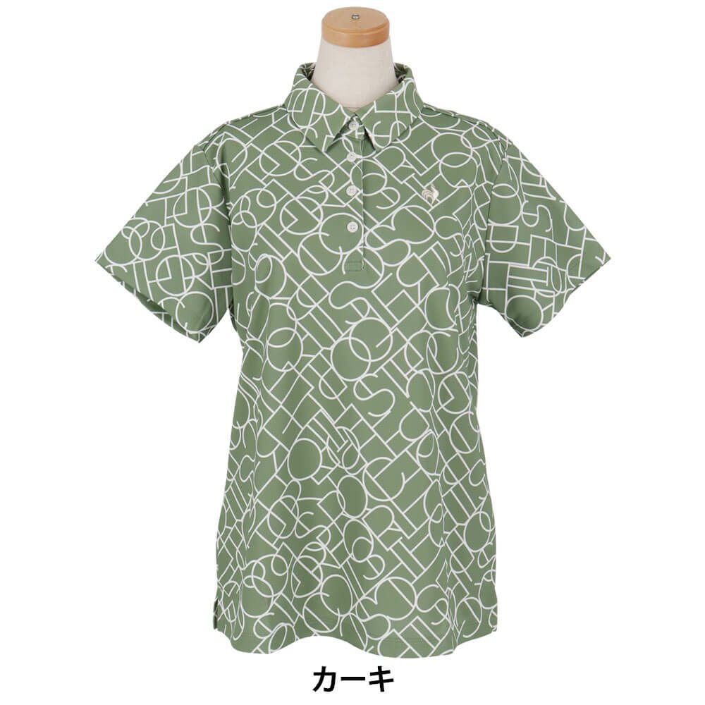 ルコック Le coq sportif　レディース カラーブロック総柄 半袖 ポロシャツ LG5SHS07L　2025年モデル 詳細2